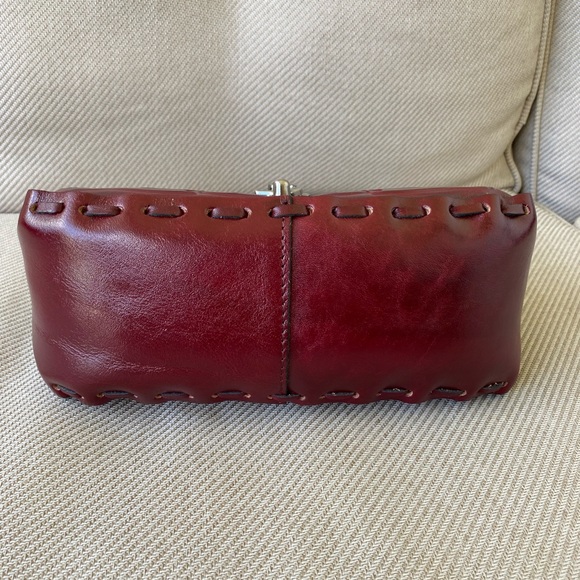 Patricia Nash Tooled Rose Lucia Leather Crossbody Oxblood - Picture 5 of 11